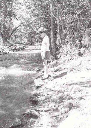 Kathleen at stream