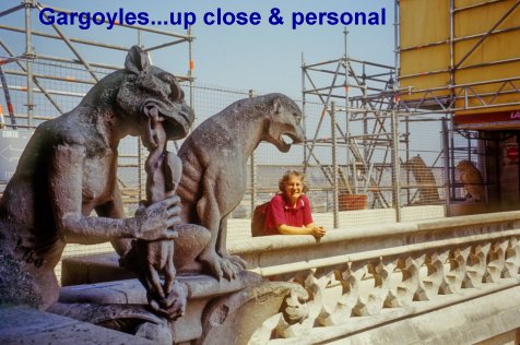 Kathy on roof of Notre Dame