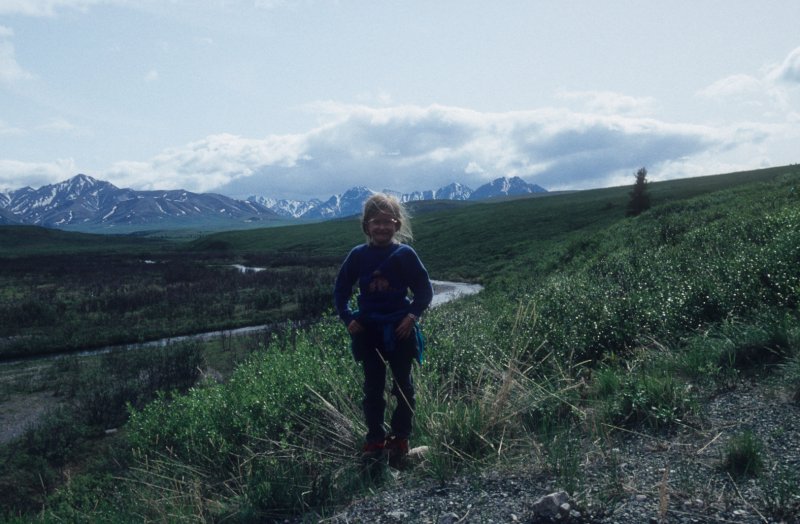 Sally and mountains