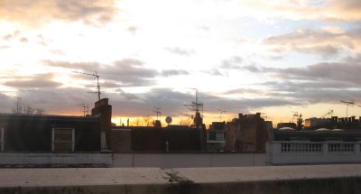 sunset from front of my flat
