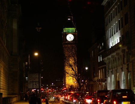 Big Ben tower at night