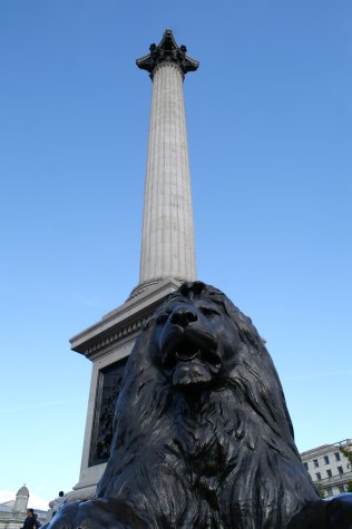 Nelson's column in Trafalgar Square