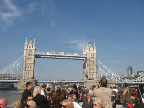 Tower Bridge from Thames tour boat