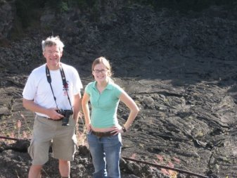 Henry, Sally and lava