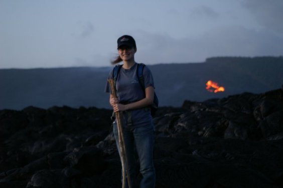 Sally with lava breakout