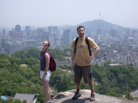 tourists with view