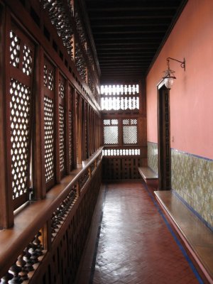 Inside the Torre Tagle balcony