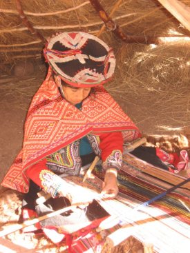 Woman weaving