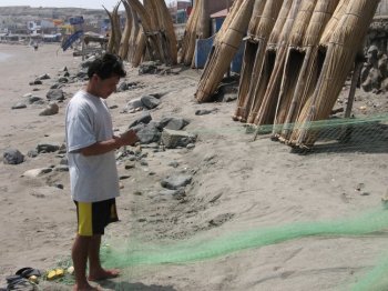 Working on reed boats